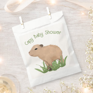 Custom Cute Capybara Pun Capy Baby shower Bedankzakje
