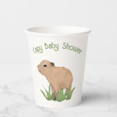 Custom Cute Capybara Pun Capy Baby shower Papieren Bekers (Voorkant)