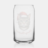 Custom Cute Christmas Cat with Santa Hat (Verso)
