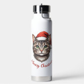Custom Cute Christmas Cat with Santa Hat Waterfles (Links)