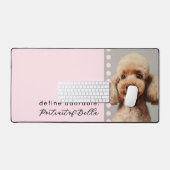 Custom Cute Dog Name Photo Funny Quote Pastel Pink (Clavier et souris)