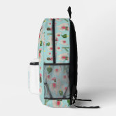 Custom Cute Fiesta Llama & Cactus Nursery Bedrukte Rugzak (Rechts)