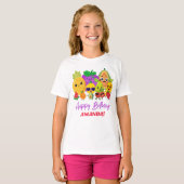 Custom Cute Fruit Happy Birthday Kids T-Shirt (Devant entier)