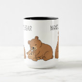 Custom Cute Hand Drawn Mama Bear Baby Bear Coffee Mok (Midden)