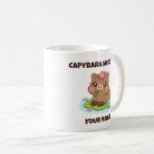 Custom Cute Kawaii Capybara Mode Coffee Mug (Devant droit)
