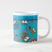 Custom Cute Owls Jumbo-sized Coffee-Mok Extra Grote Beker (Rechts)