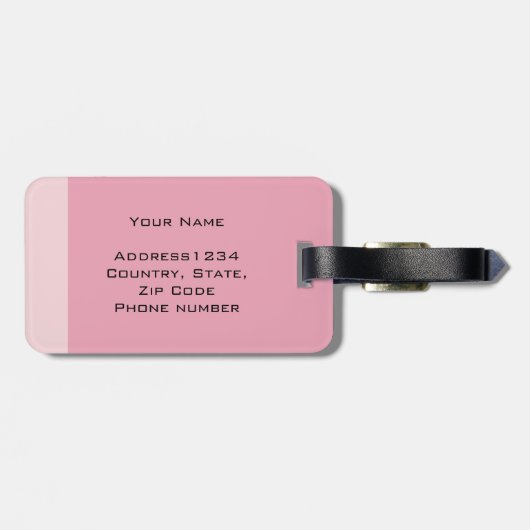 Custom cute pink angel pattern bagagelabel (Achterkant horizontaal)