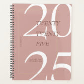 Custom Cute Pink Minimal 2025 Calendar  Planner (Devant)