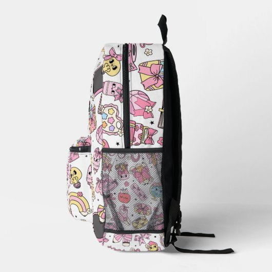 Custom Cute Pink Retro Back To School Backpack Bedrukte Rugzak (Rechts)