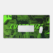 Custom Cyber Green PCB Circuit Board Tech Art (Clavier et souris)