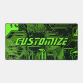 Custom Cyber Green PCB Circuit Board Tech Art (Recto)