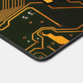 Custom Cyber Orange PCB Circuit Board Tech Art (Coin)