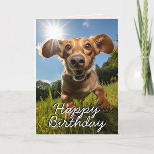 Custom Dachshund Happy Birthday Kaart