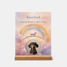 Custom Dachshund Rainbow Bridge Acrylic Sign