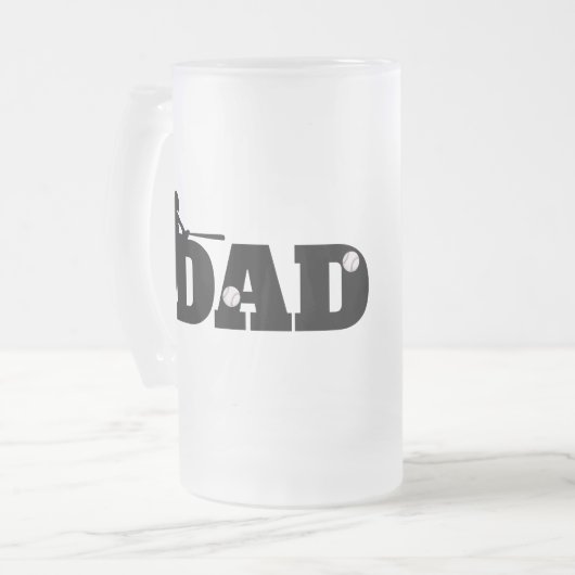 Custom Dad Baseball Matglas Bierpul (Voorkant links)