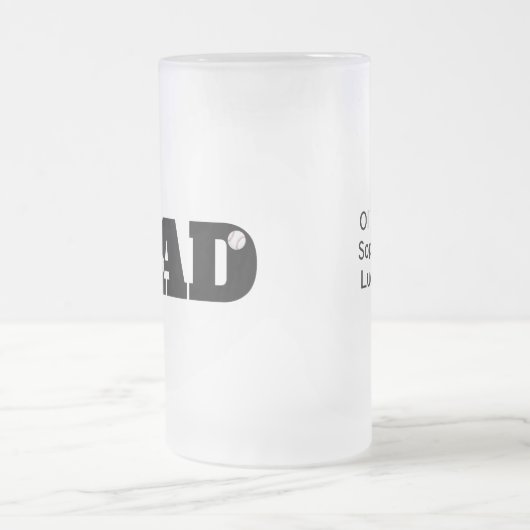 Custom Dad Baseball Matglas Bierpul (Center)