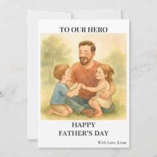 Custom Dad en Kinder - Vaderdag Kaart