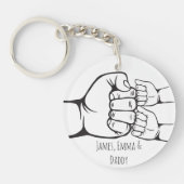 Custom Dad en Kinder vuistbult Sleutelhanger (Voorkant)