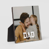 Custom Dad Established Modern Bold Photo Fotoplaat (Voorkant)