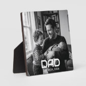 Custom Dad Established Modern Bold Photo Fotoplaat (Voorkant)
