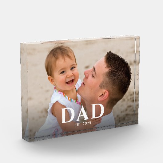 Custom Dad Established Modern Photo Fotoblokken (Links)