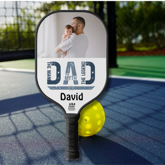 Custom Dad Pickleball Paddle - Man. Mythe. legende