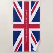 Custom Dad Union Jack Britse vlag Strandlaken (Voorkant)