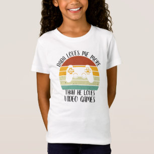 CUSTOM Dada houdt meer van mij dan van videogame T-shirt