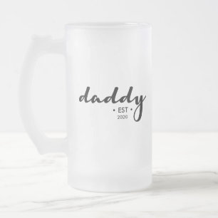 Custom Daddy Opgericht Jaar Vaderdag Matglas Bierpul