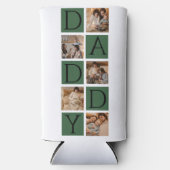 Custom Daddy Photo Collage Cooler – Modern 5-Foto (Voorkant)