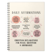 Custom Daily Affirmations Christian Bible Verse Notitieboek (Voorkant)