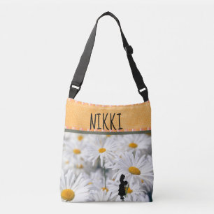 Custom Daisy Bloemenmeisje Crossbody Tas