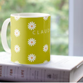 Custom Daisy Mug with Name for Women, Female Daisy