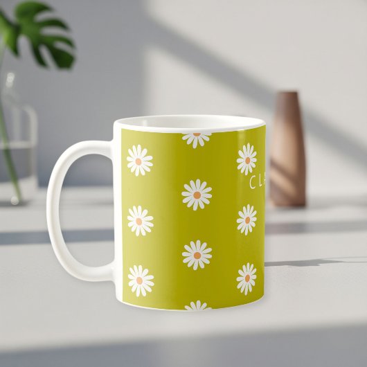 Custom Daisy Mug with Name for Women, Female Daisy
