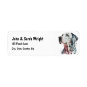 Custom Dalmation Dog Address Label (Voorkant)