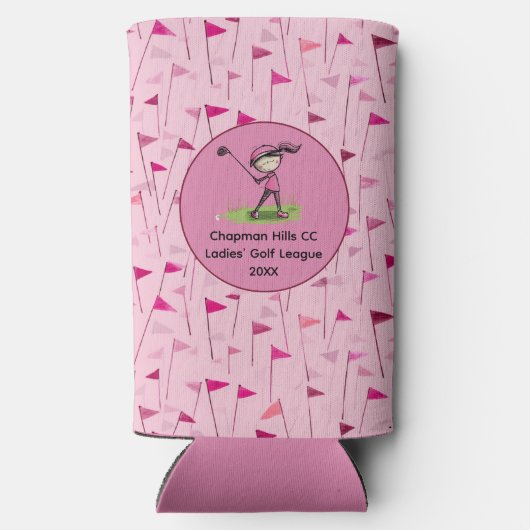 Custom Dames Golf League Waterfles (Achterkant)