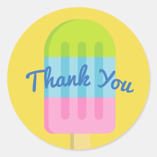 Custom dank u stickers met ijsje (Voorkant)