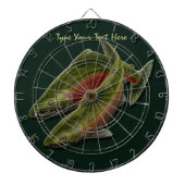 Custom Dartboard Gone Vist Zalm Dartboard Dartbord (Voorkant)