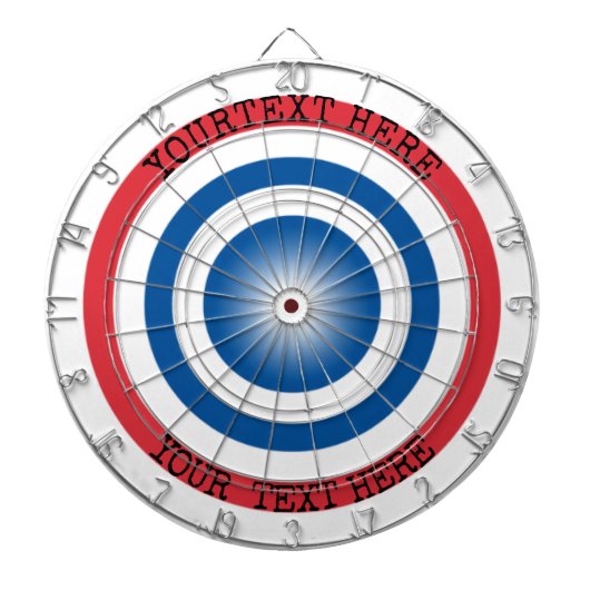 Custom Dartboard Target with Personalized Text Dartbord (Voorkant)