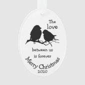 Custom Dated Christmas Love Between us Citation (devant)