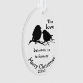 Custom Dated Christmas Love Between us Citation (devant)