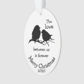 Custom Dated Christmas Love Between us Citation (devant)