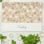 Custom Day Towel – Vanilla Floral Style Theedoek (Gevouwen)