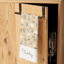 Custom Day Towel – Vanilla Floral Style Theedoek