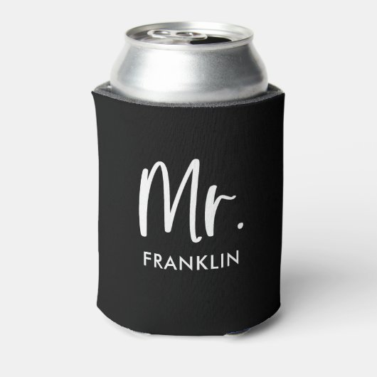 Custom De bruidegom bruiloft Blikjeskoeler (Blikje Achterkant)