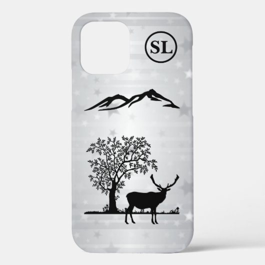 Custom Deer Silhouette Apple iPhone 12 Hoesje (Achterkant)
