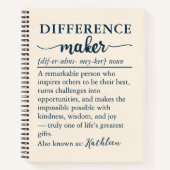 Custom Definition Journal Gift for Teacher & Nurse (Devant)