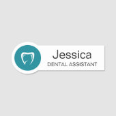 Custom Dental Assistant Name Badge Tooth Logo (Devant)