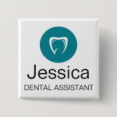 Custom Dental Assistant Name Badge Tooth Logo (Devant)