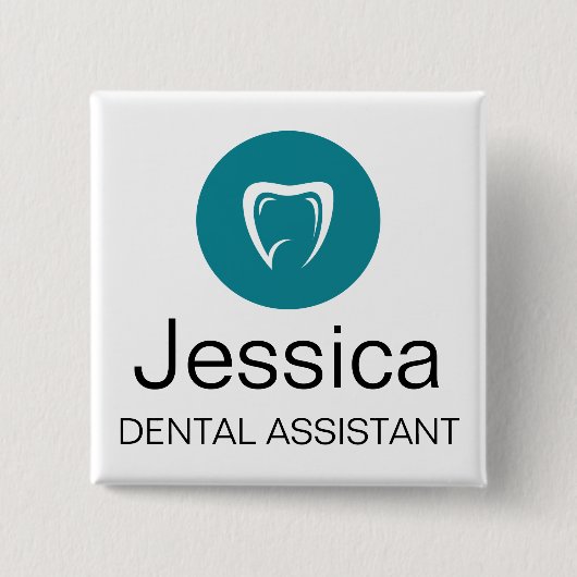 Custom Dental Assistant Name Badge Tooth Logo (Devant)